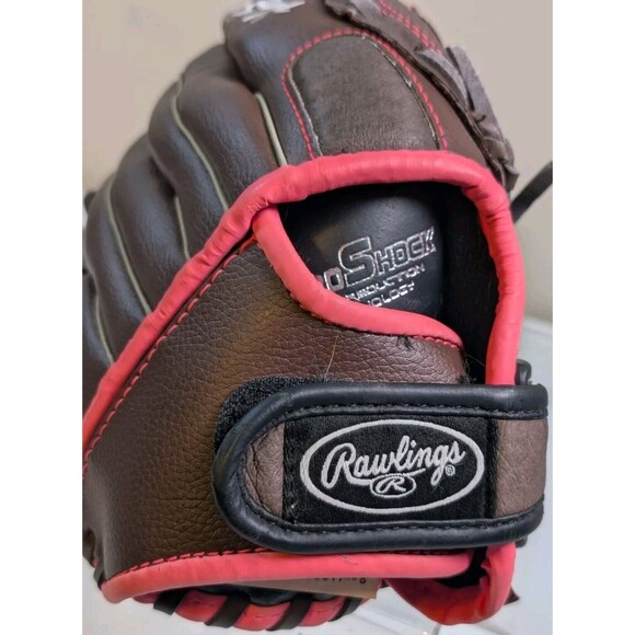 Rawlings FP11T FastPitch 11" Girl Right Hand Throw Softball Glove Brown Pink - Picture 2 of 9